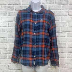 Original Penguin Plaid Button Up Shirt Large